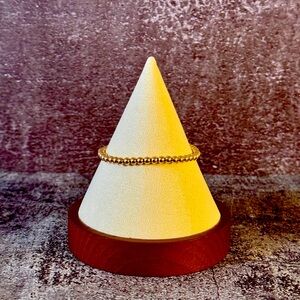 18K Gold 4mm Beads Ball Bracelet, Tarnish-free